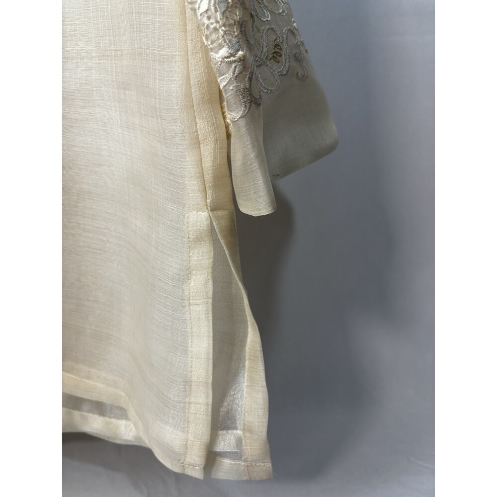 Raffaella 3X Sheer Embroidered Jacket Pearl Button Formal Top See Photos For Fit - Picture 10 of 16